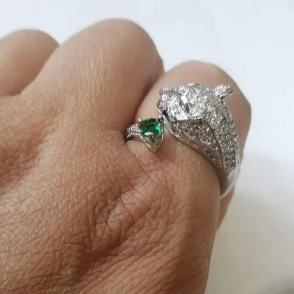 New Panther, Silver Tone Fashion Ring - Picture 6 of 6